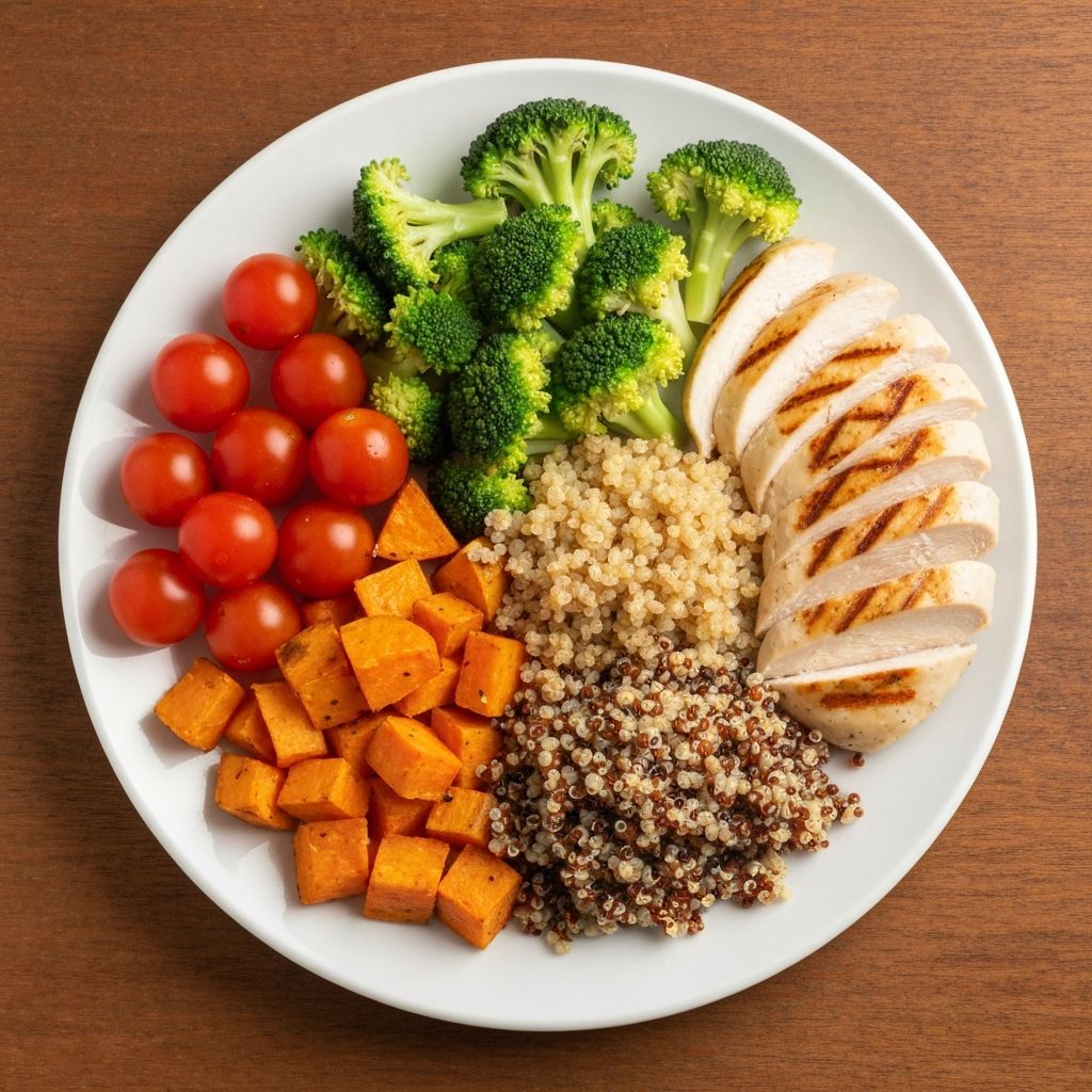 Uravnotežena prehrana sa različitim namirnicama