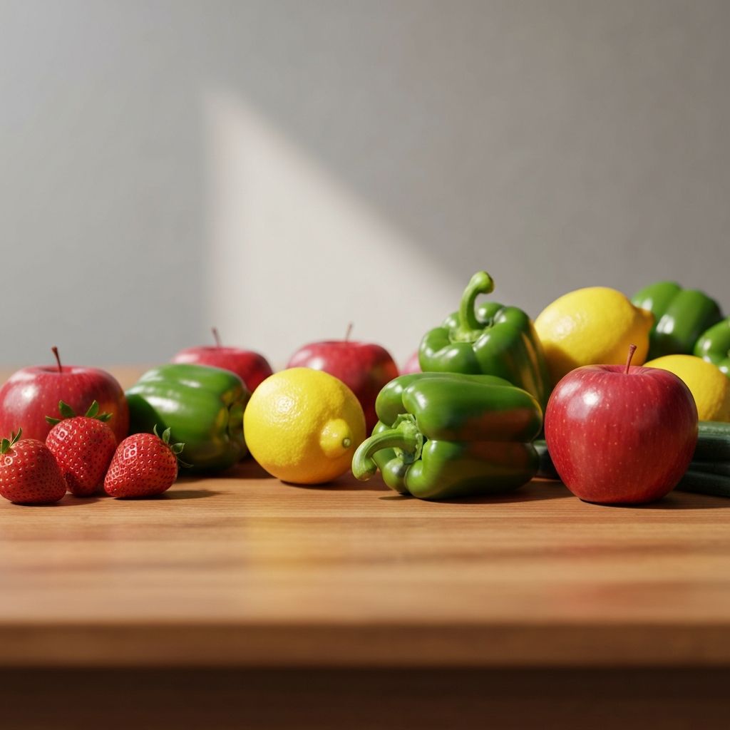 Sveža voće i povrće reprezentujući здраву ishrani
